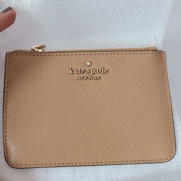 kate spade Handbags - Kate Spade Small Wallet with Zipper lightfawn